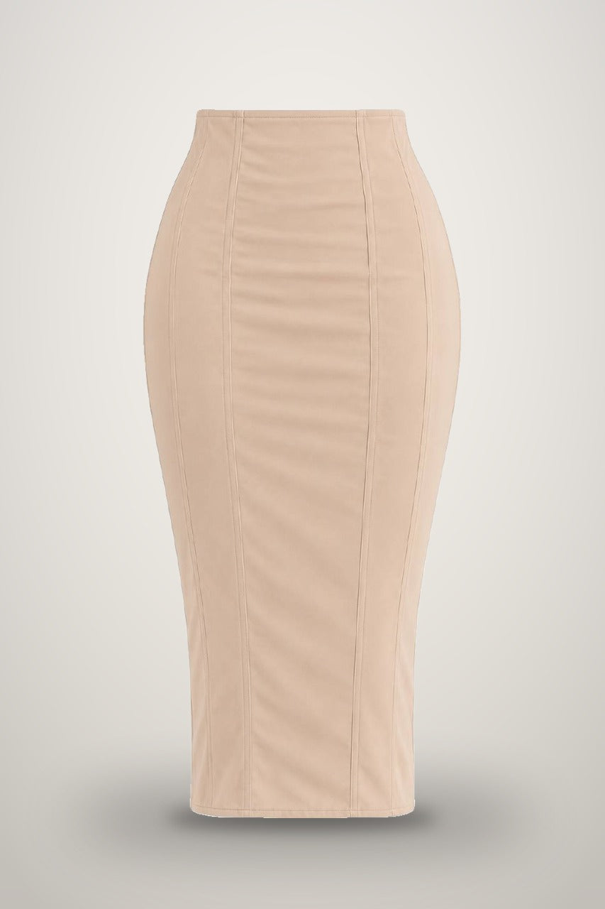 Luisa Mesh Skirt in nude