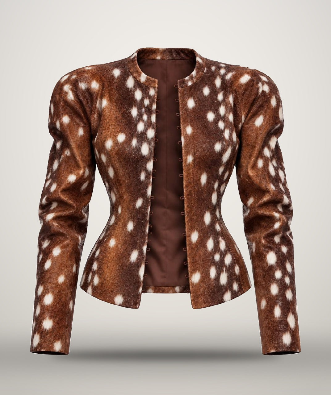 COCOA FAWN leather jacket in brown
