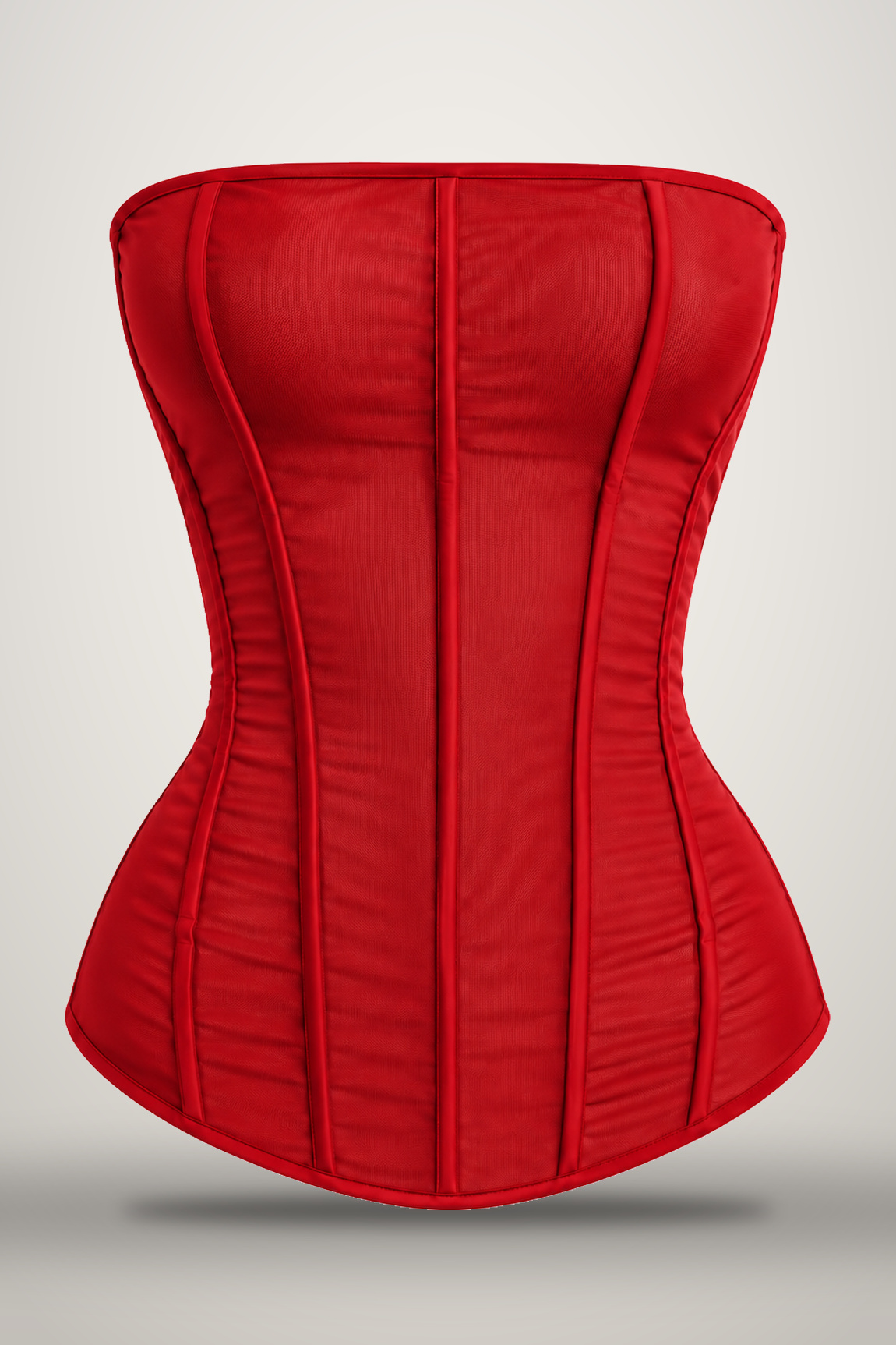 Mesh Corset in red