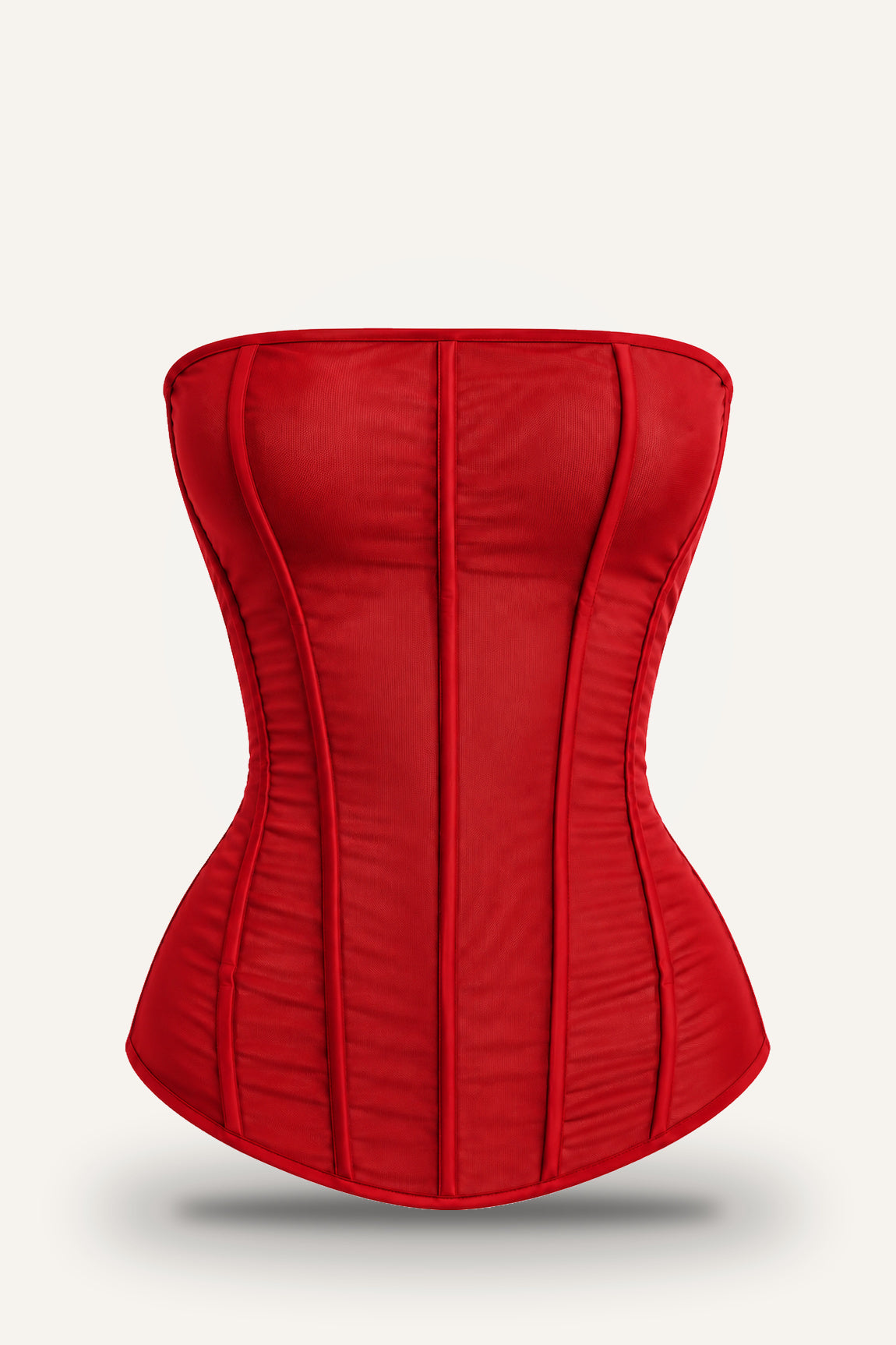 Mesh Corset in red