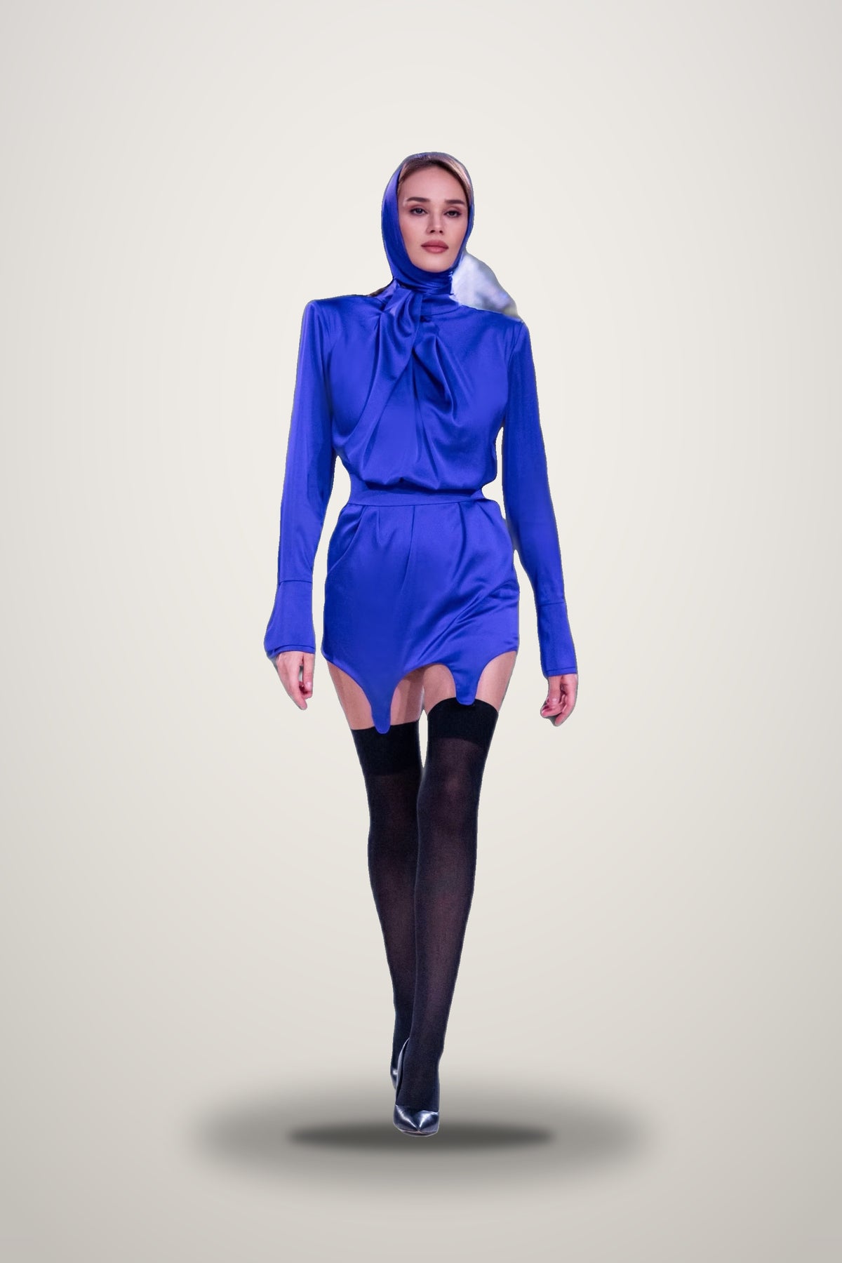 Suspender Dress in purple