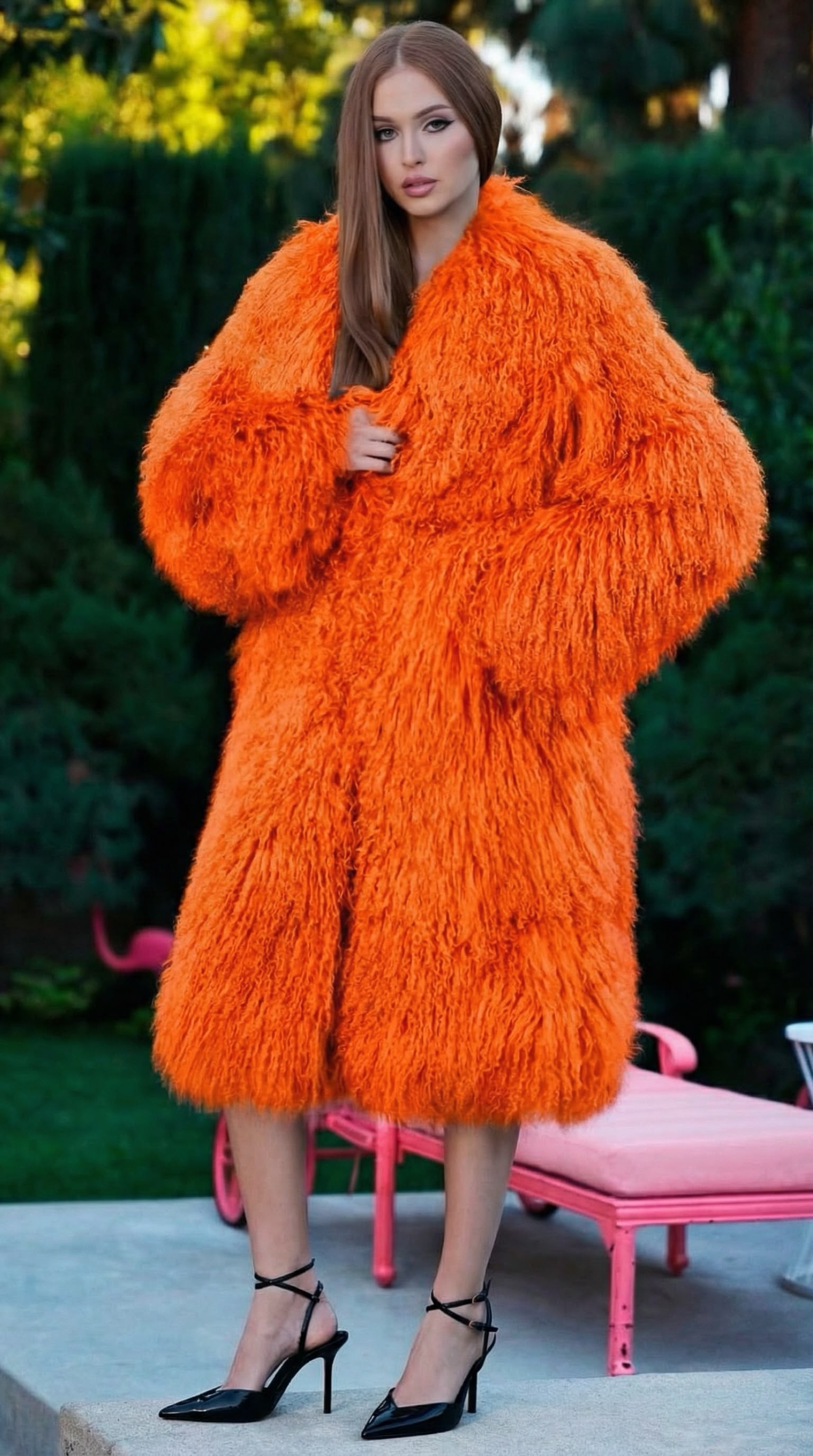 Orange Fur Coat