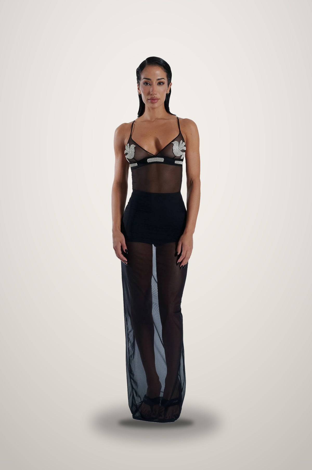 Birdie Bodysuit in silver