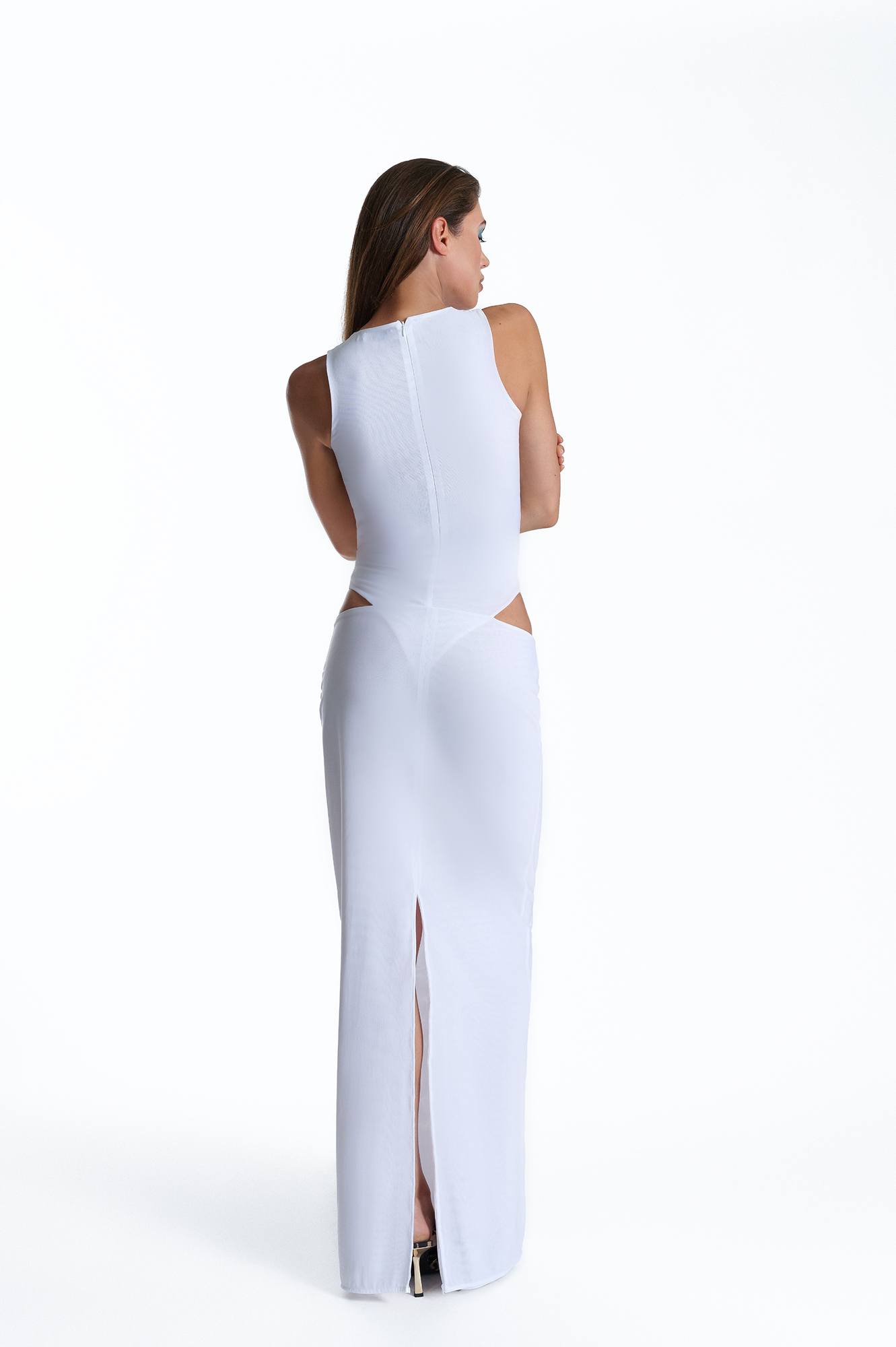 White mesh dress