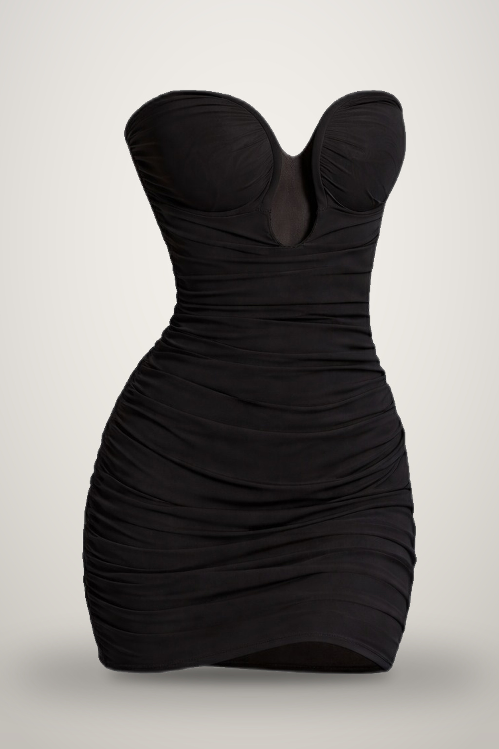 Drape Mini Dress in black