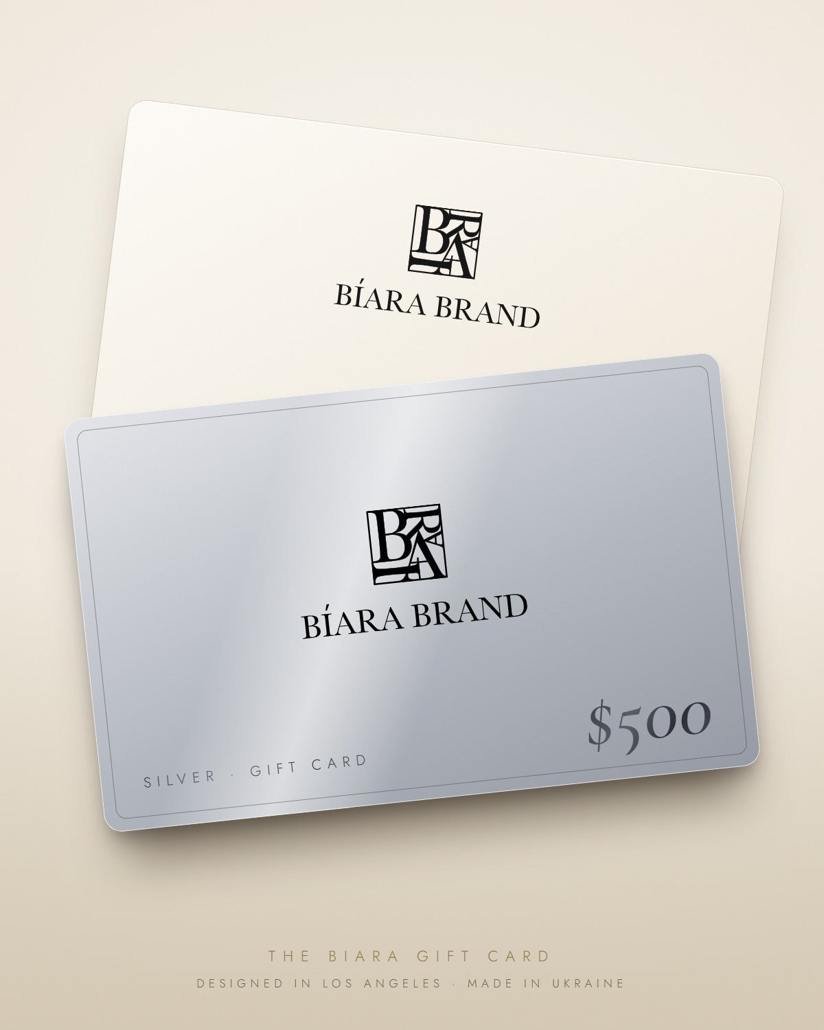 Biara Silver gift card for her, $500