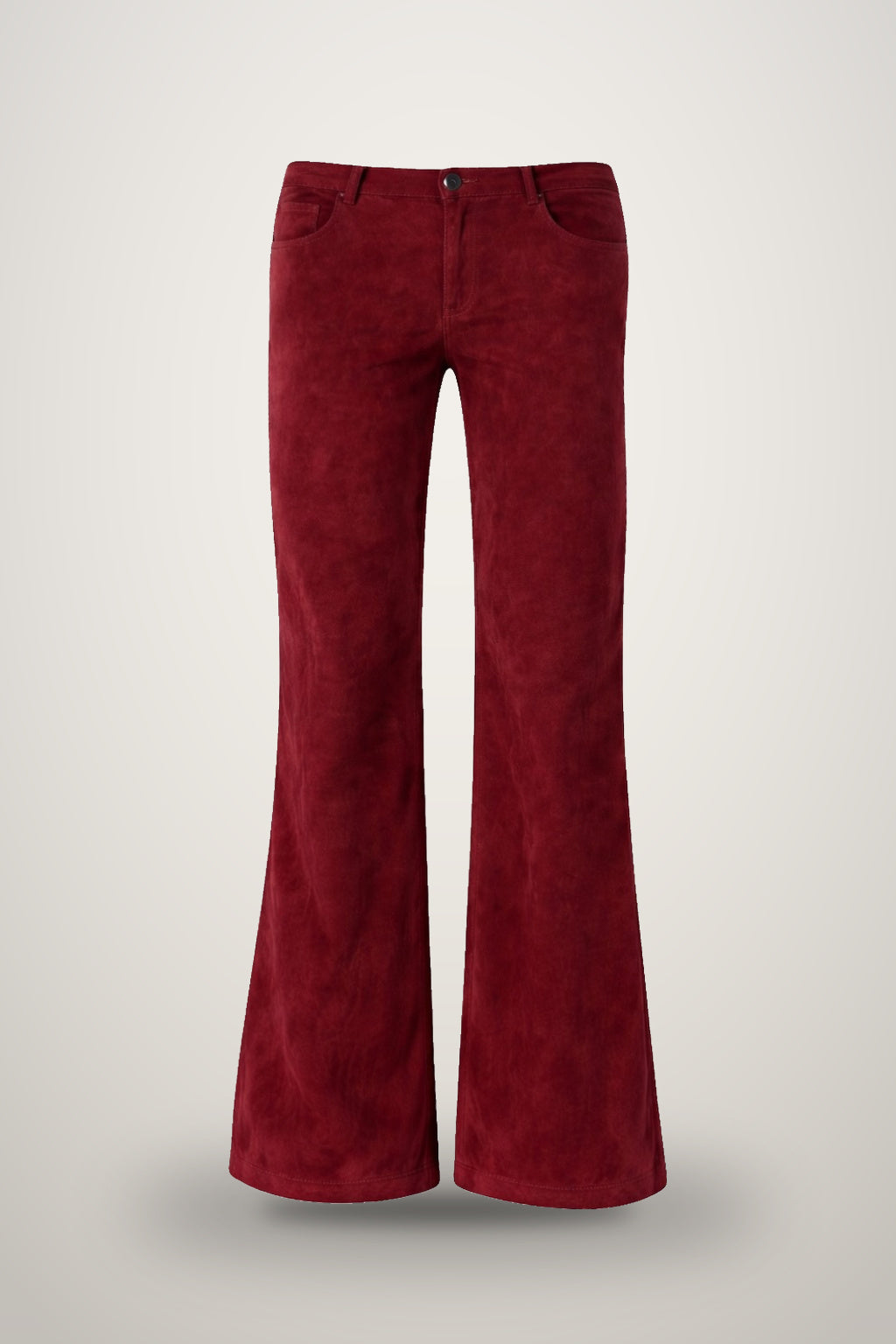 Jessica Suede Pants in maroon