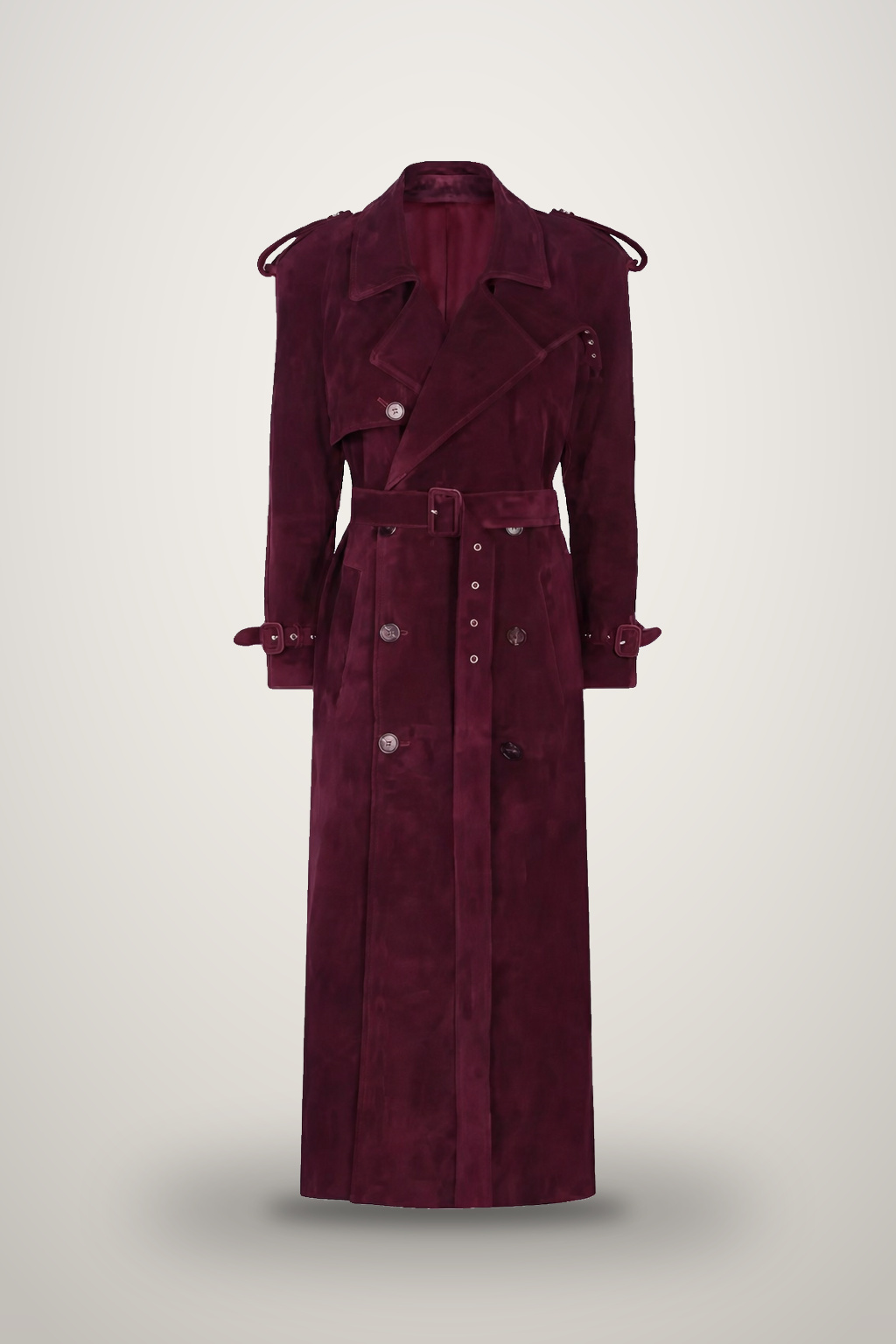 Jessica Trench Coat in maroon