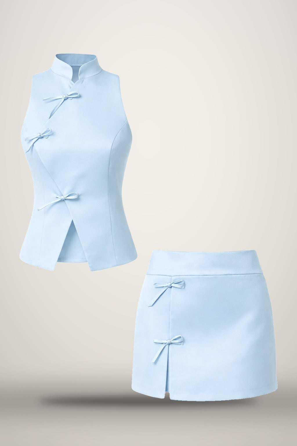 Lotus Silk Set in sky blue
