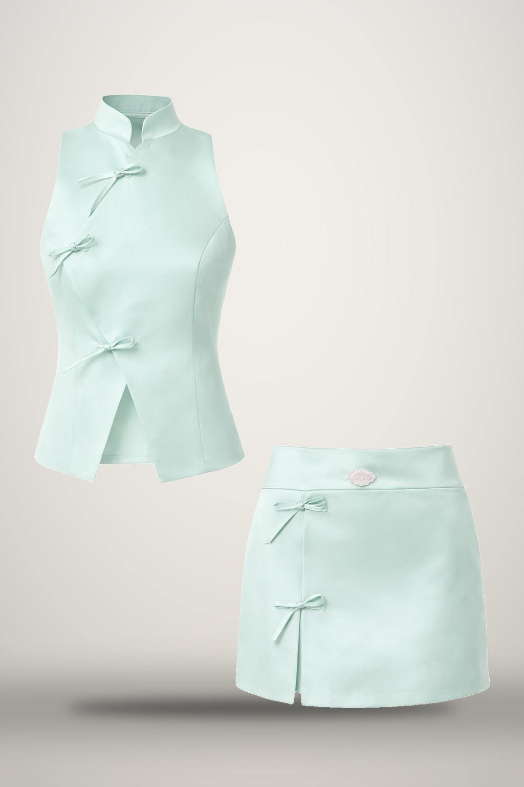 Lotus Silk Set in light green