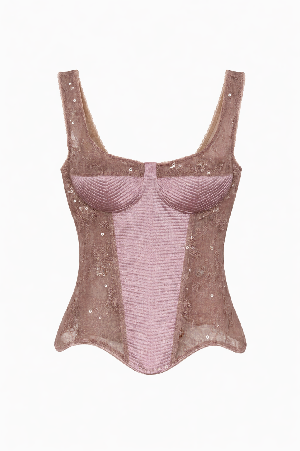Sequin pink corset