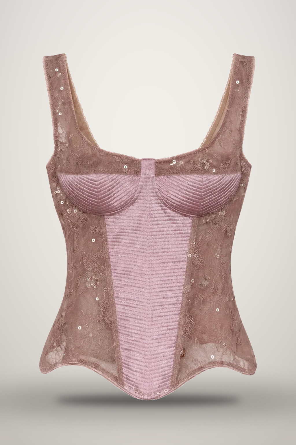 Sequin Corset in light pink