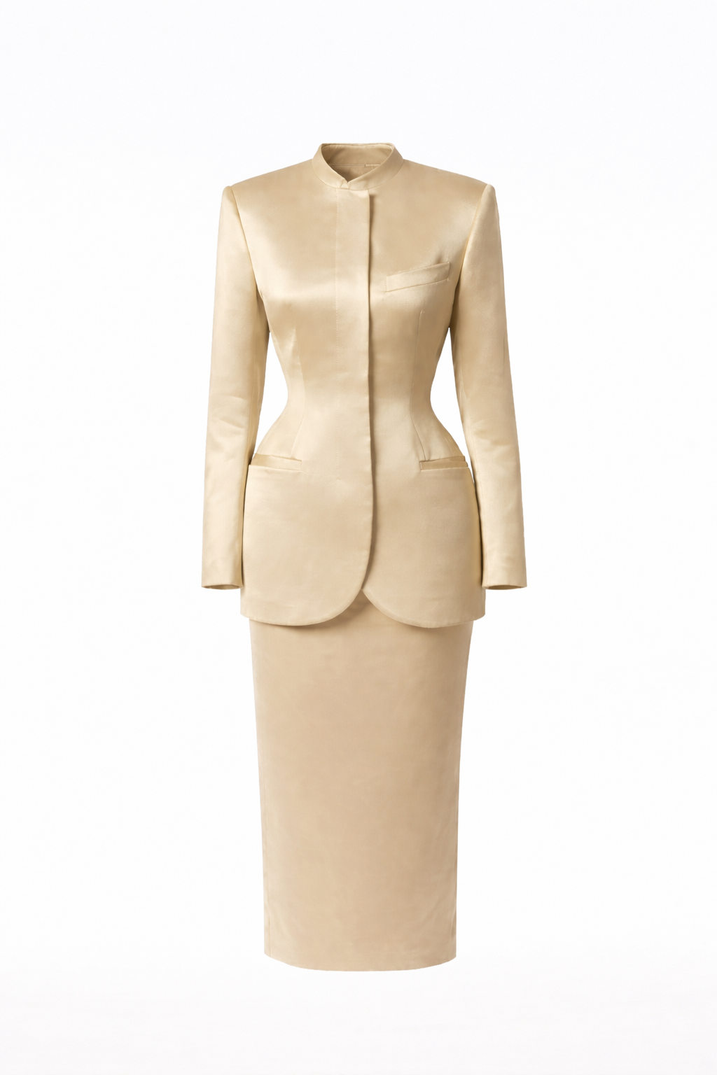 Silk nude suit
