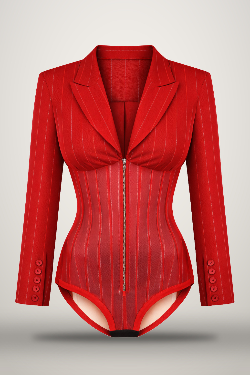 Striped corset jacket