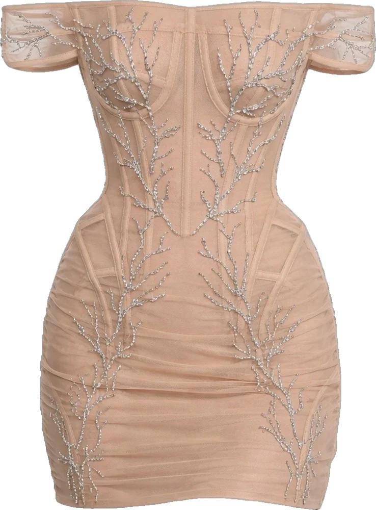 Crystal Vein Corset Dress