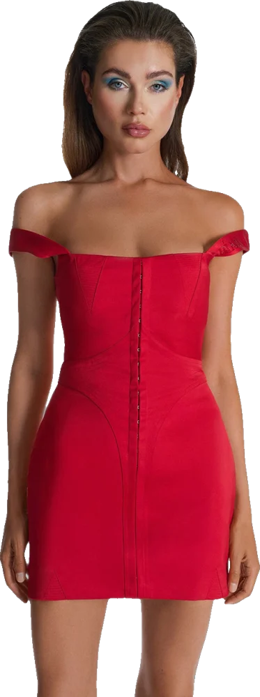 Red Silk Lima Dress