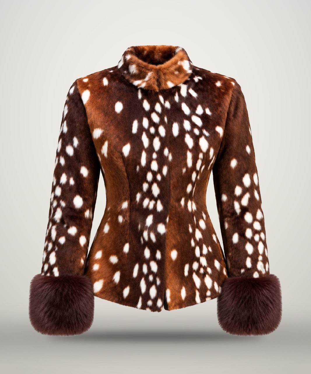 COCOA FAWN fur jacket in brown