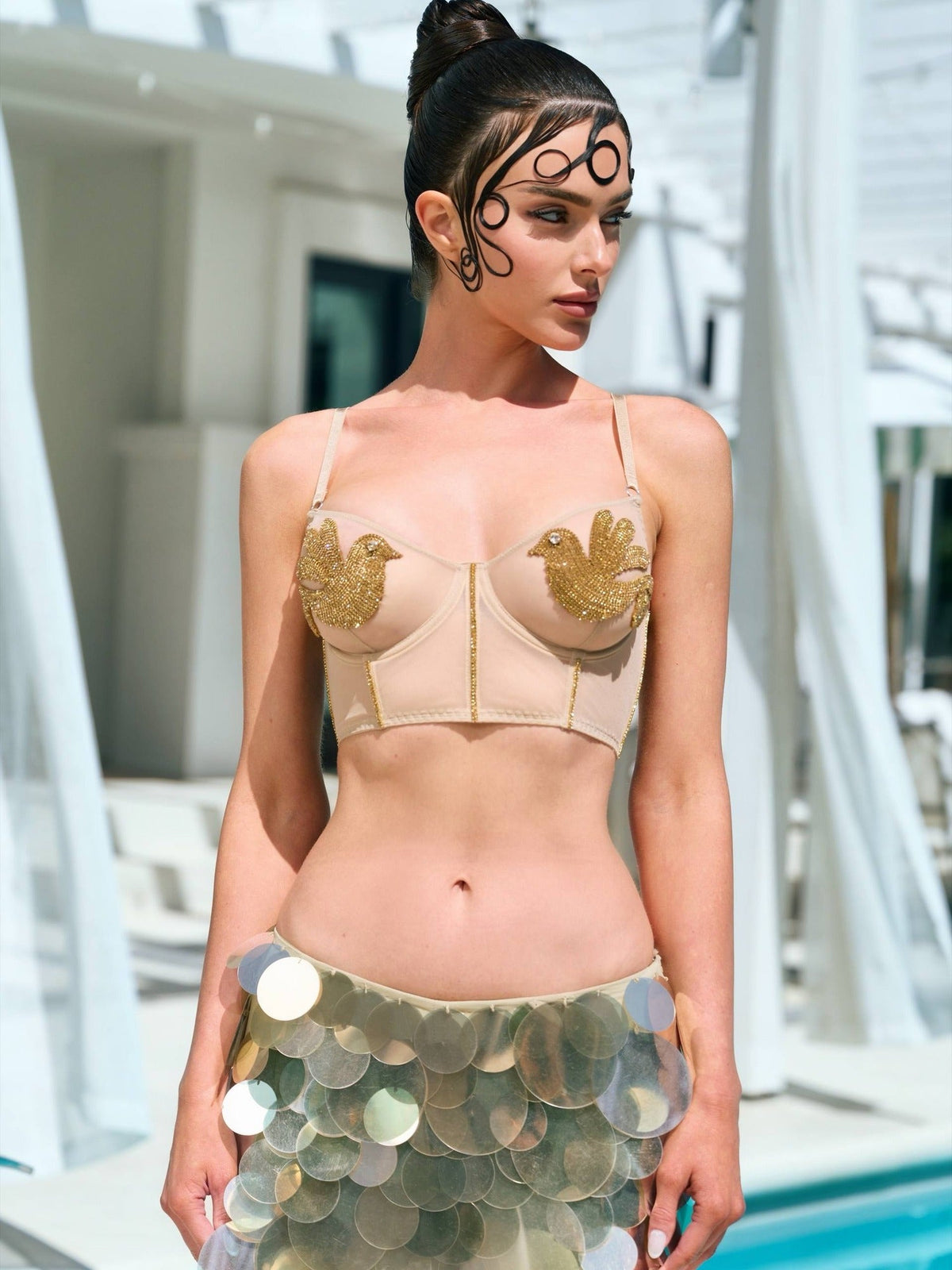 Birdie Corset in tan