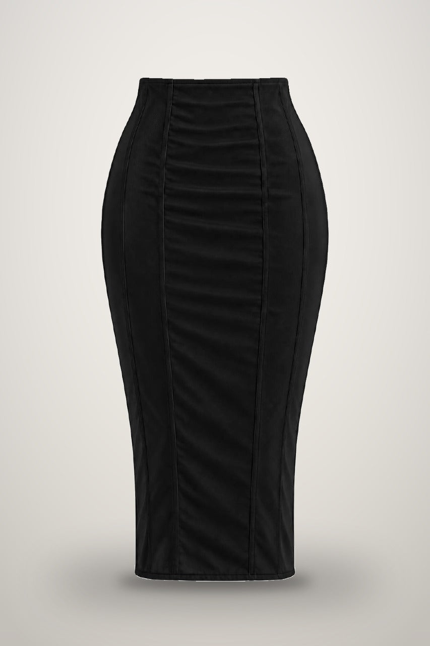 Luisa Mesh Skirt in black
