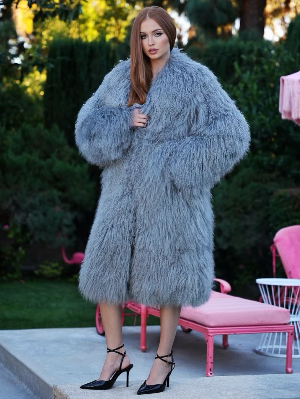 Grey Fur Coat