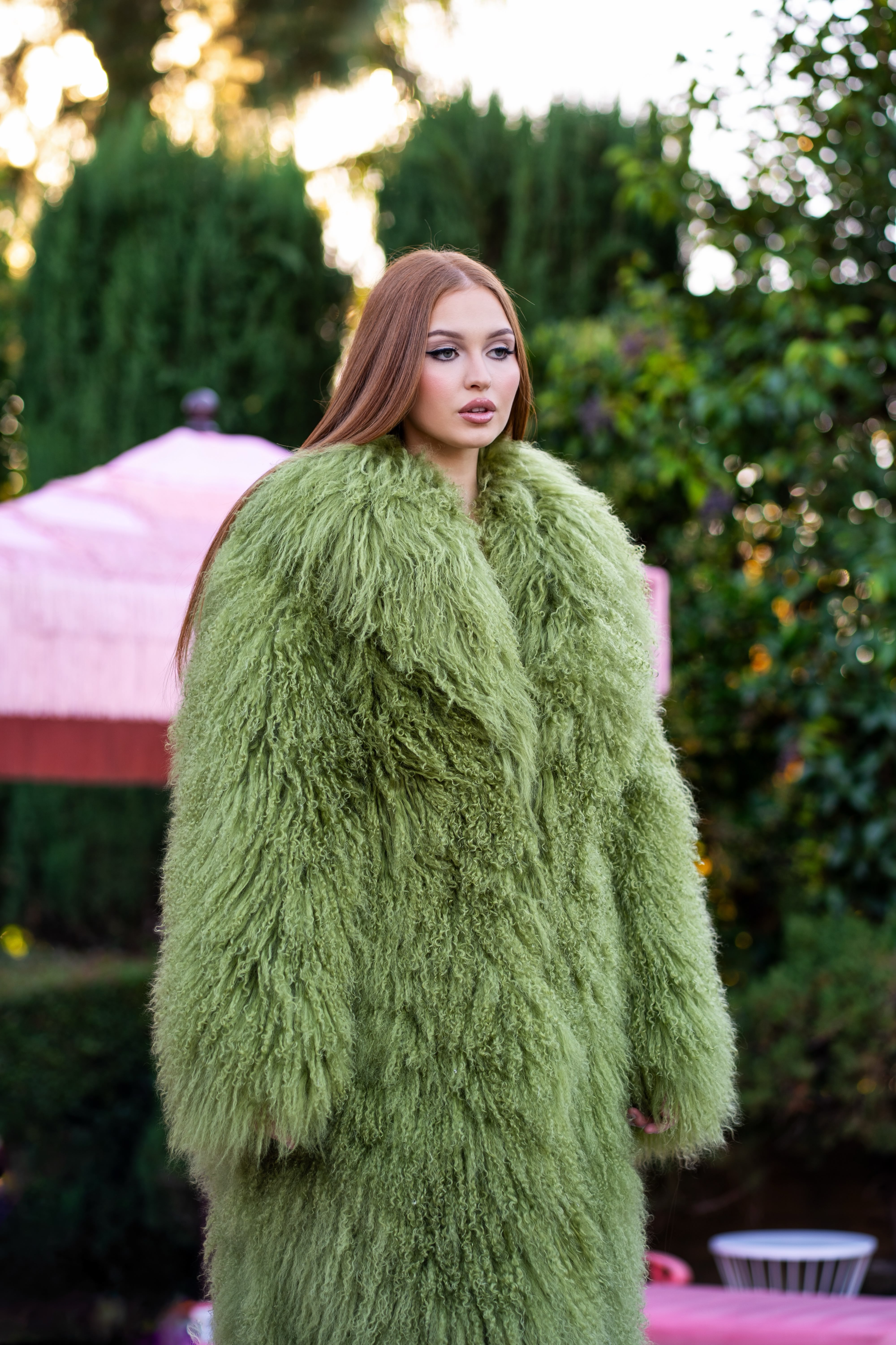 Green Fur Coat