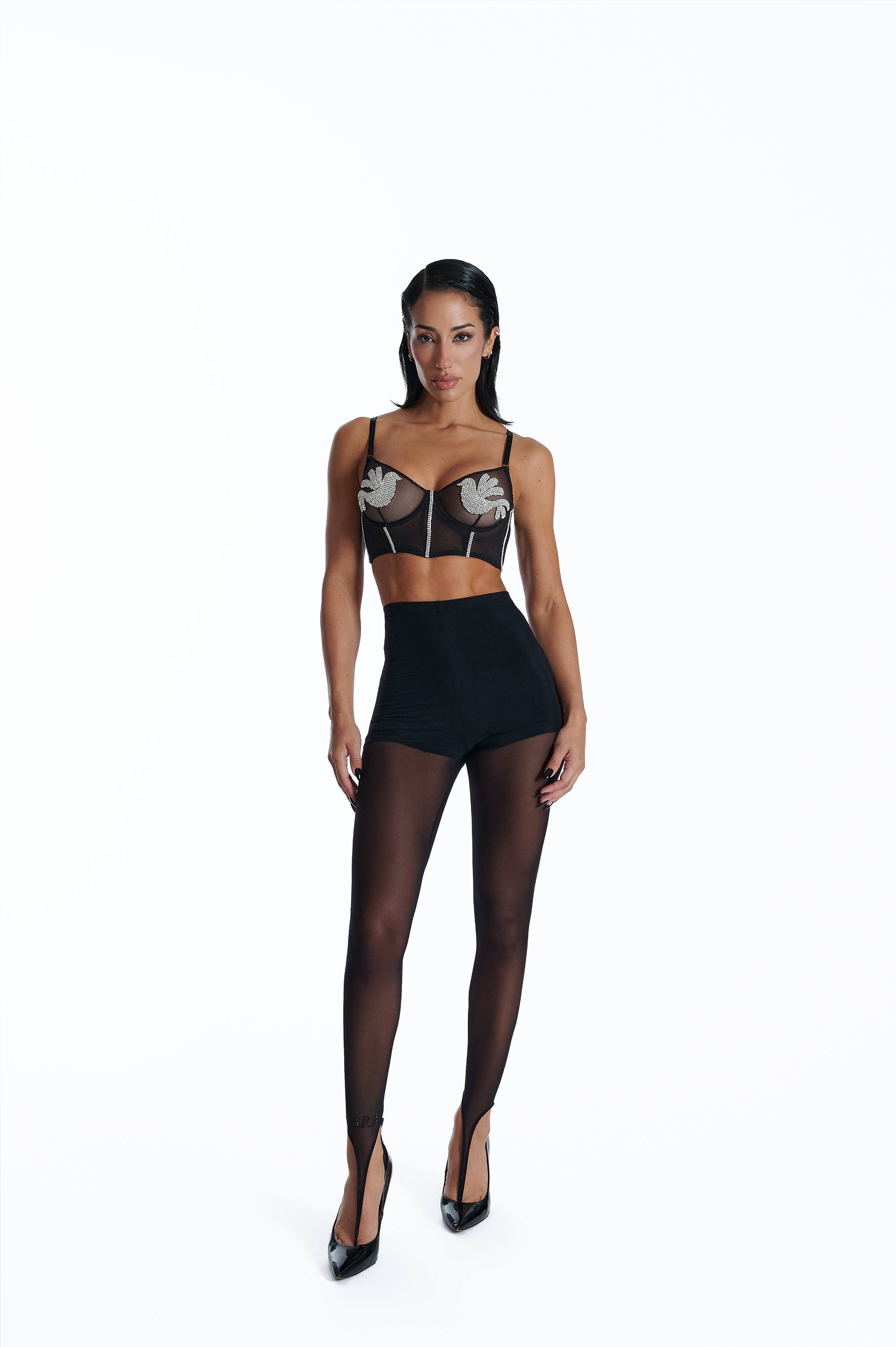Birdie black corset