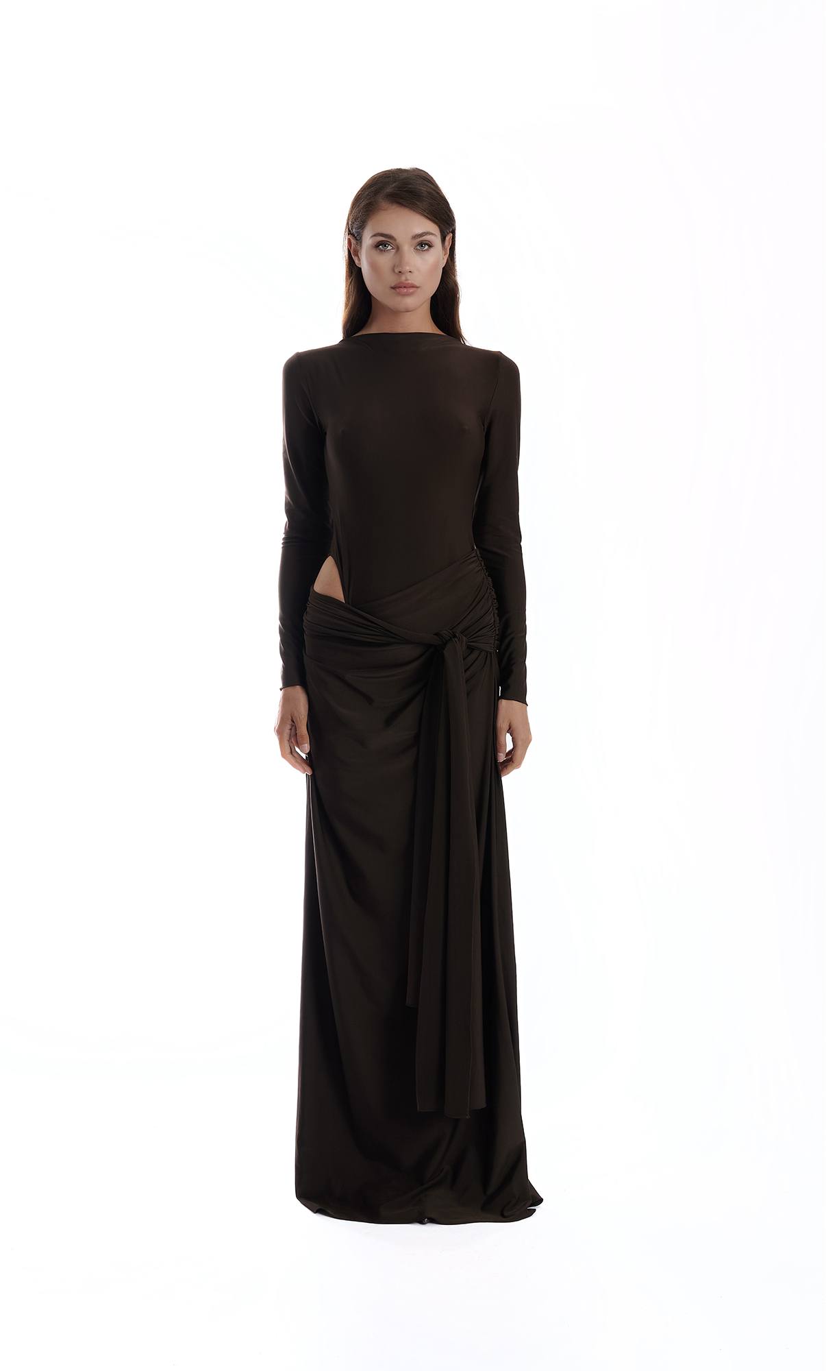 Brown rouge dress