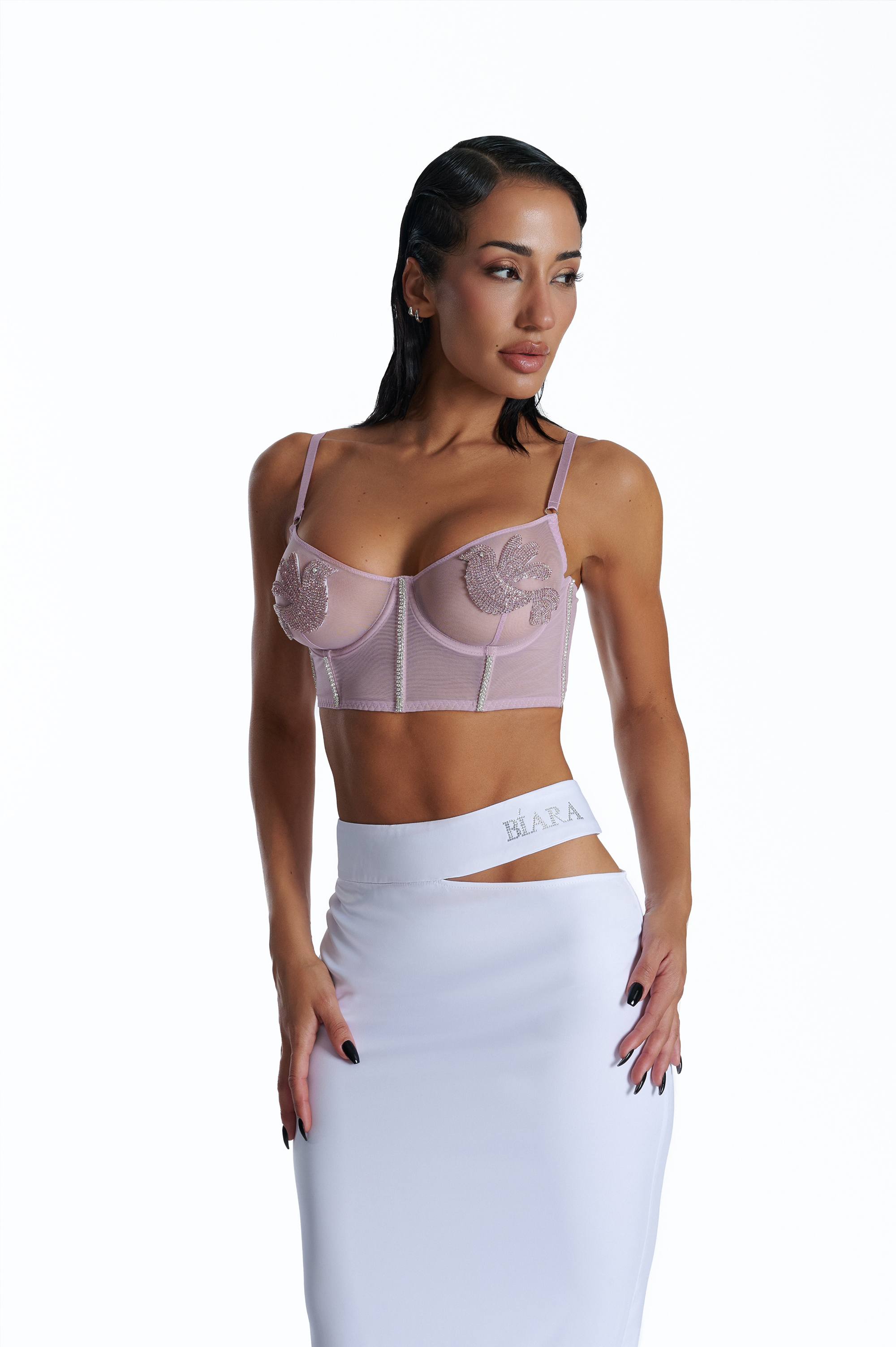 Birdie pink corset