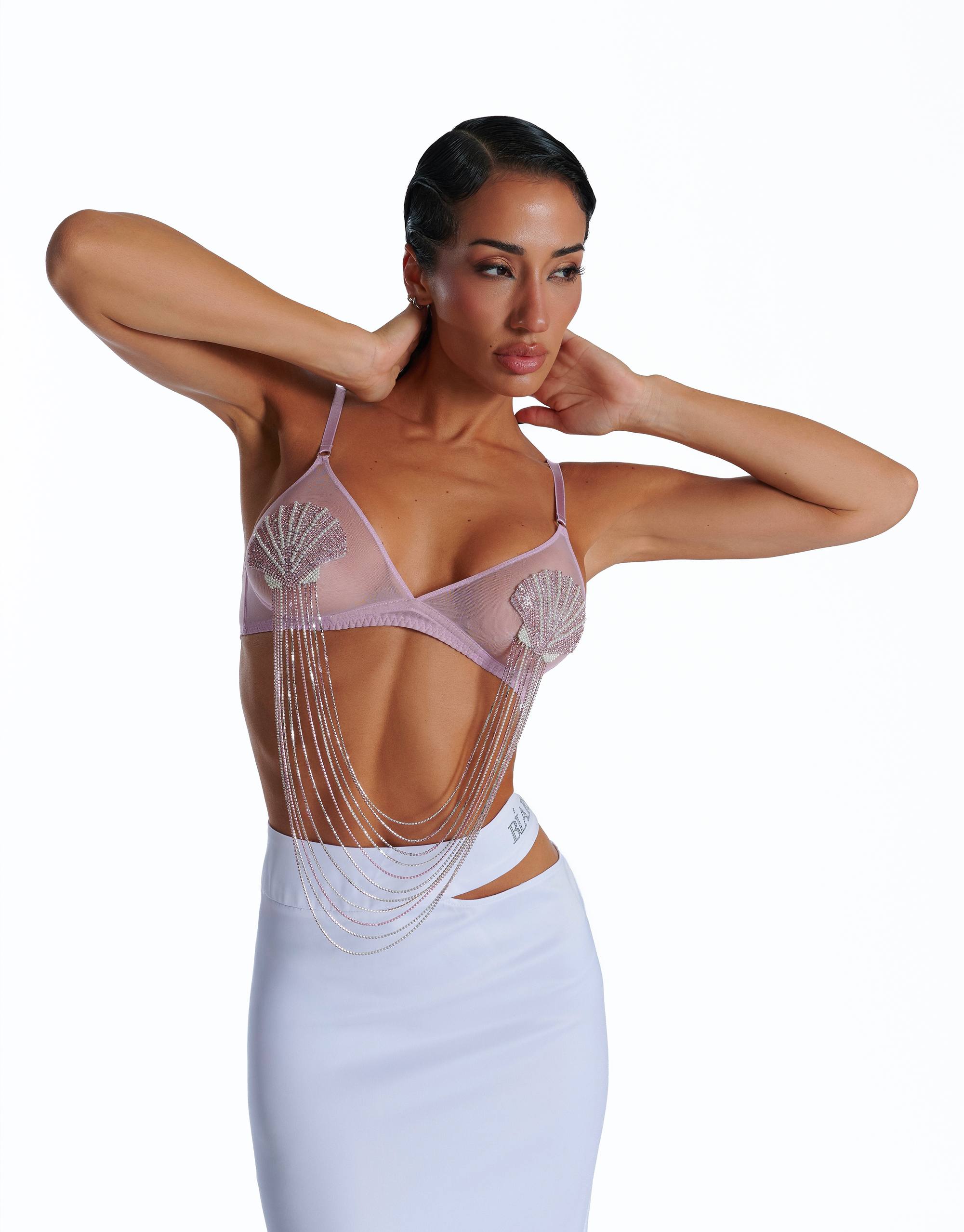 Shell pink bra