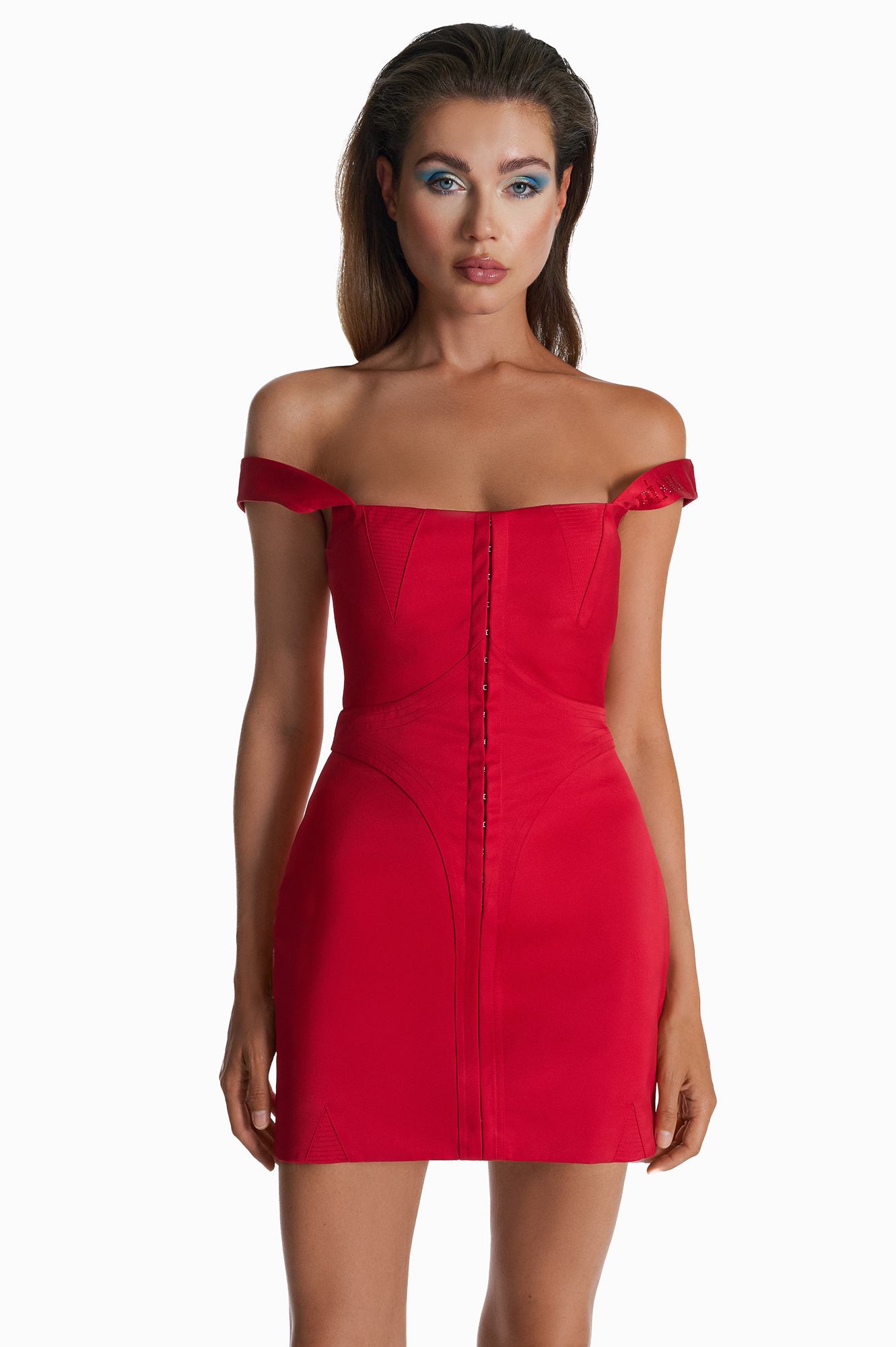 Red silk Lima dress