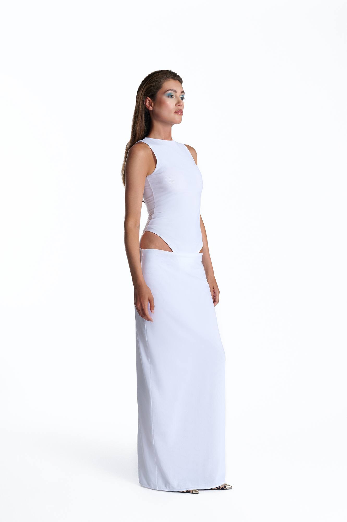 White mesh dress