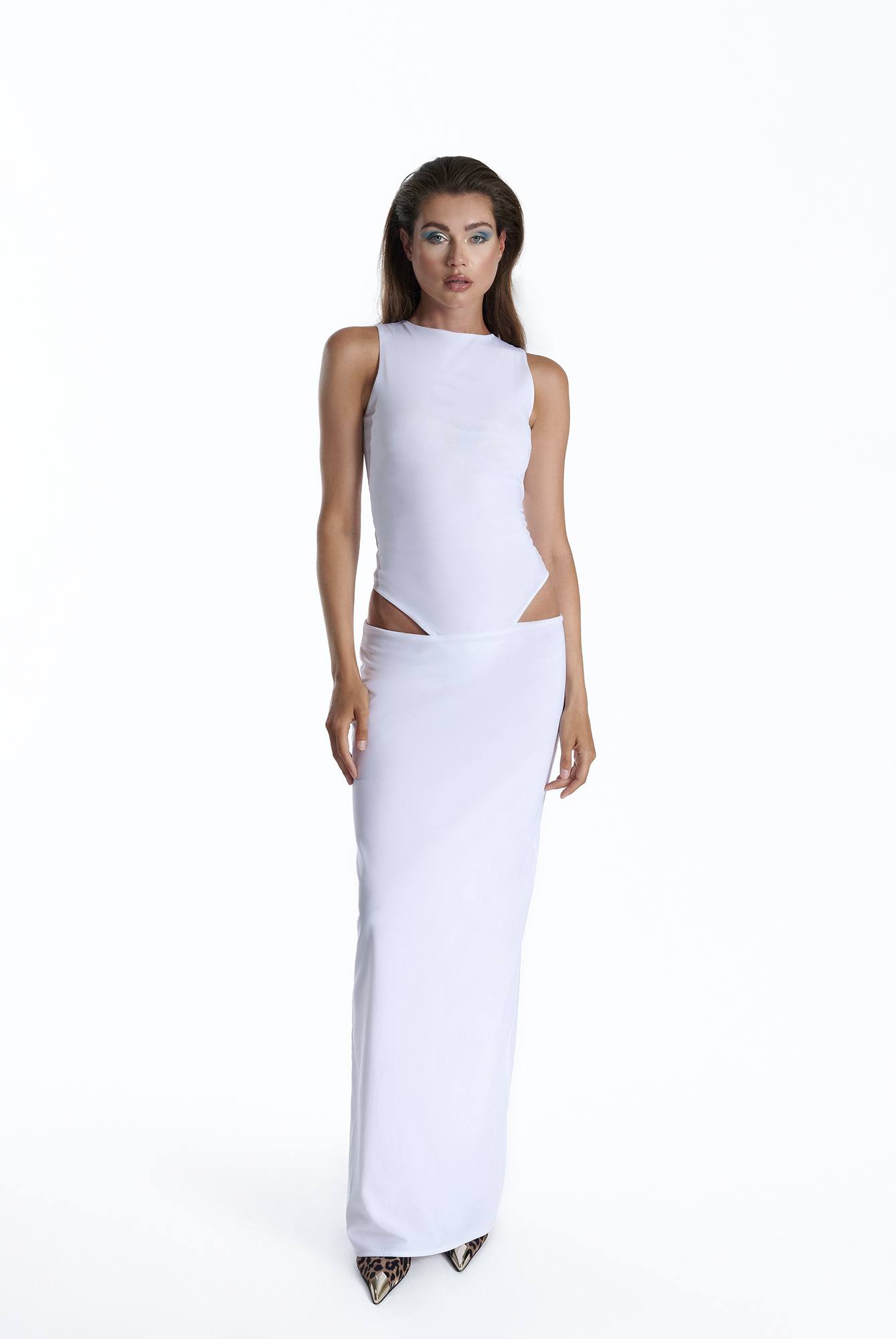 White mesh dress
