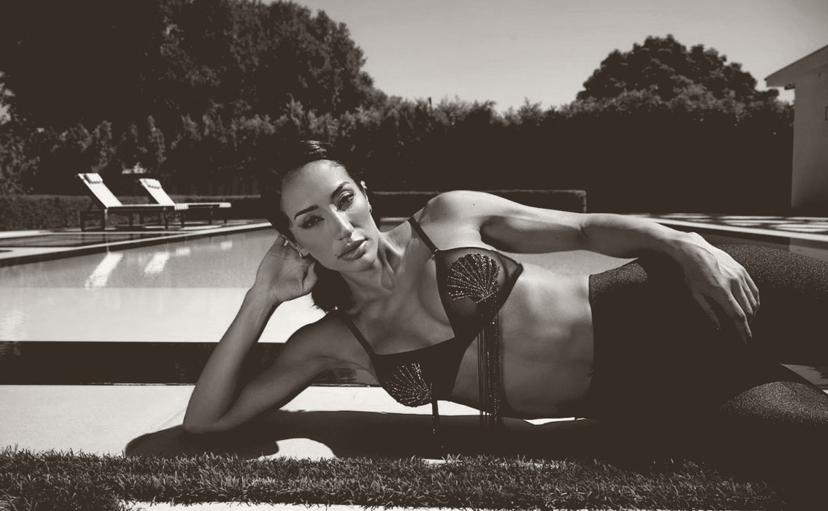 Biara Brand campaign portrait in warm monochrome
