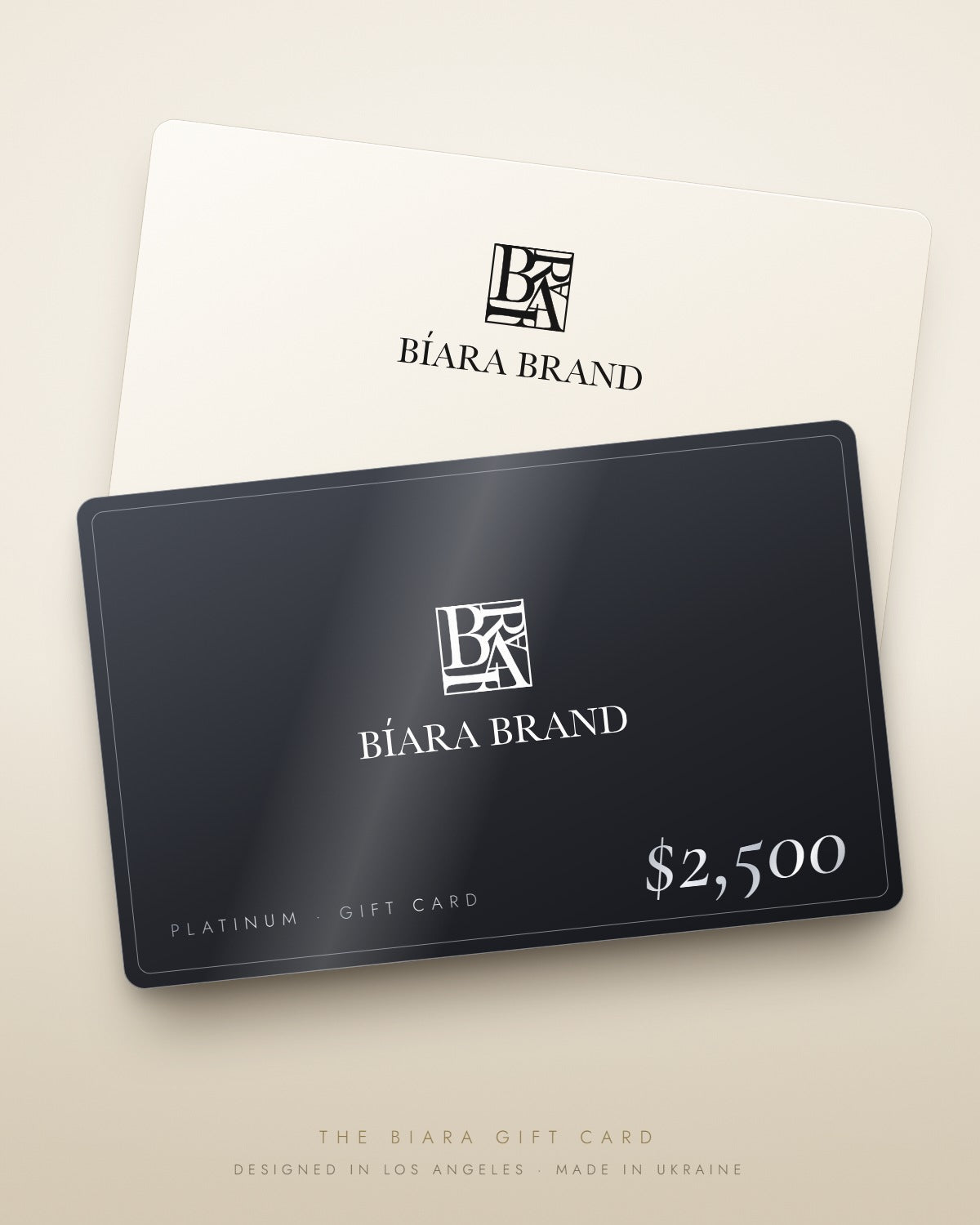 Biara Platinum gift card for her, $2,500
