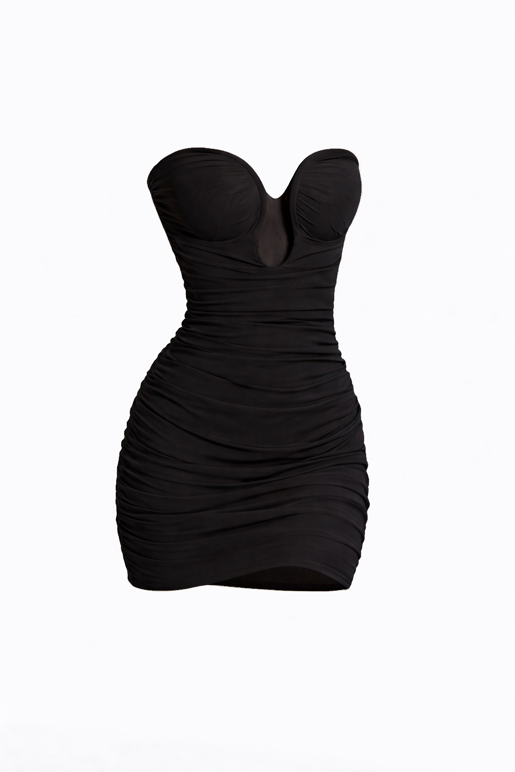Black Drape Mini Dress