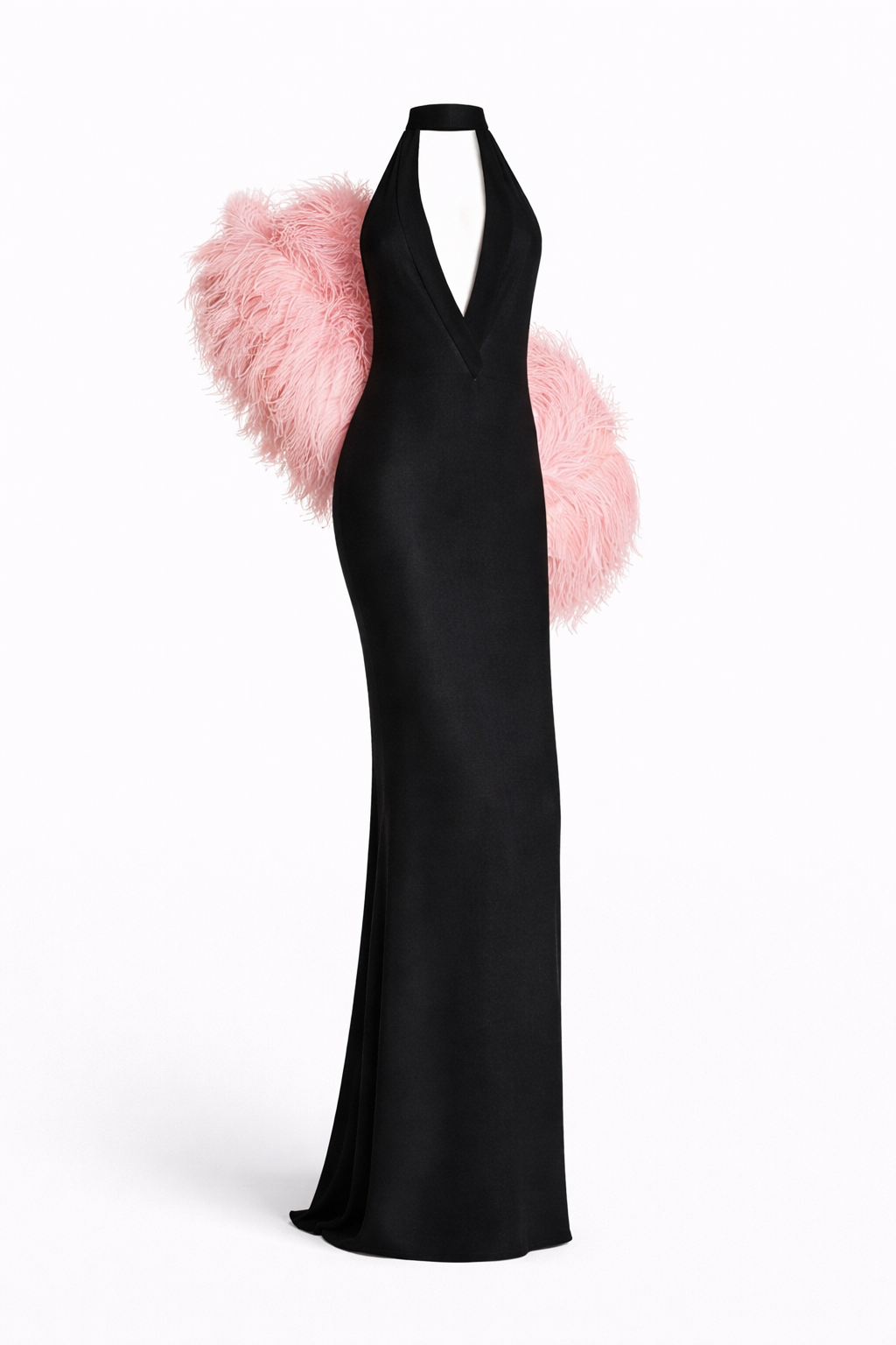 Feather Black Muse Gown