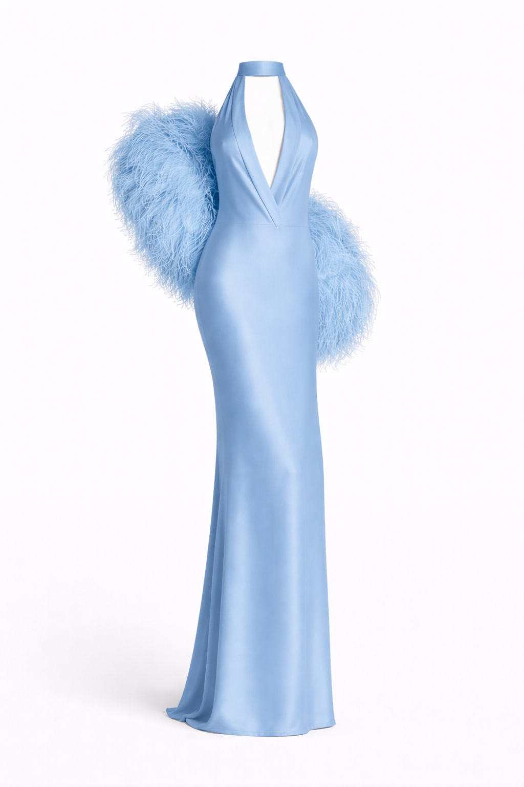 Feather Blue Muse Gown