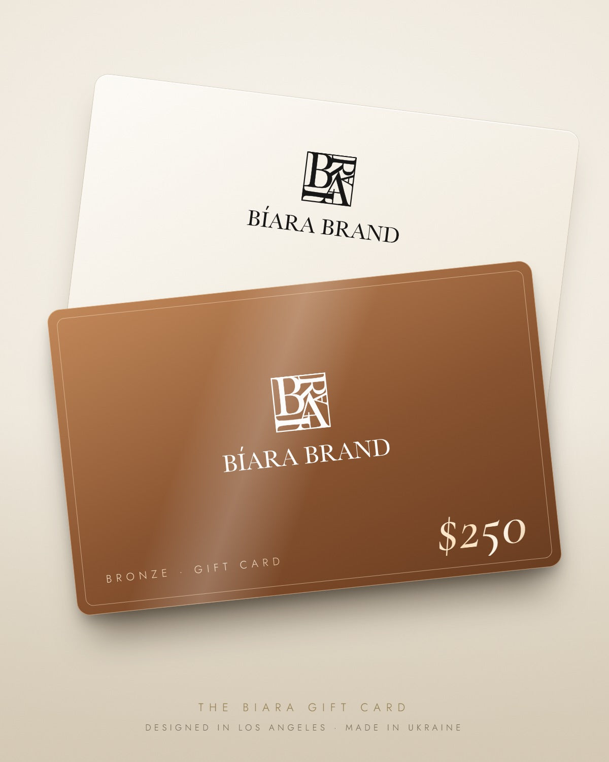 Biara Bronze gift card for her, $250