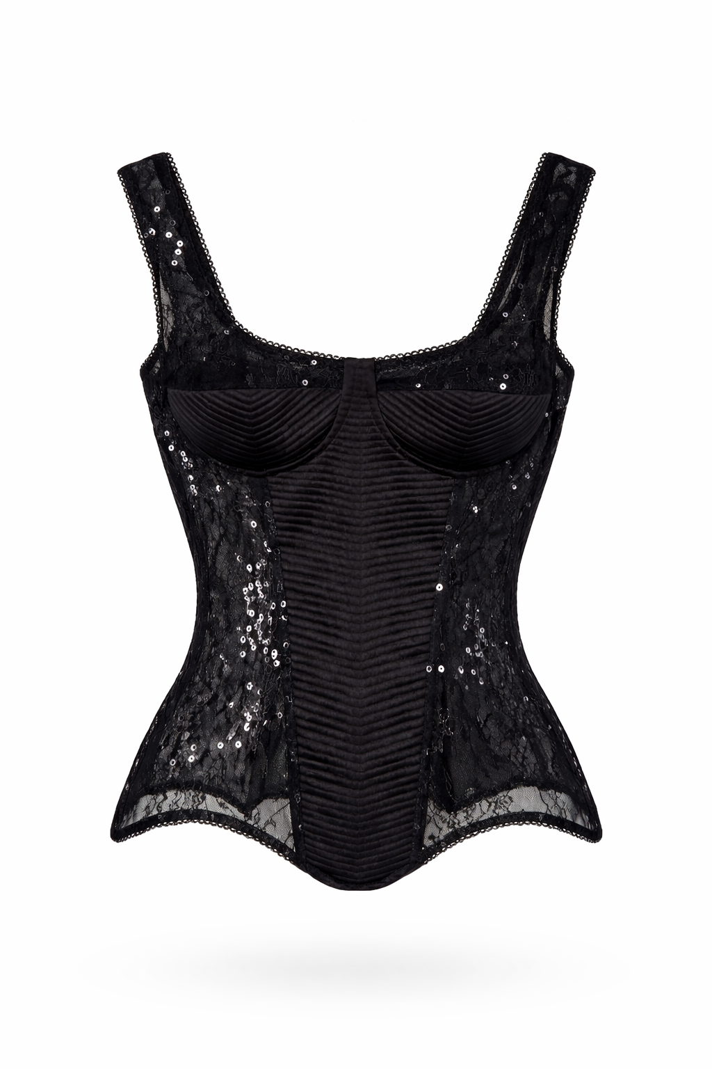 Sequin black corset