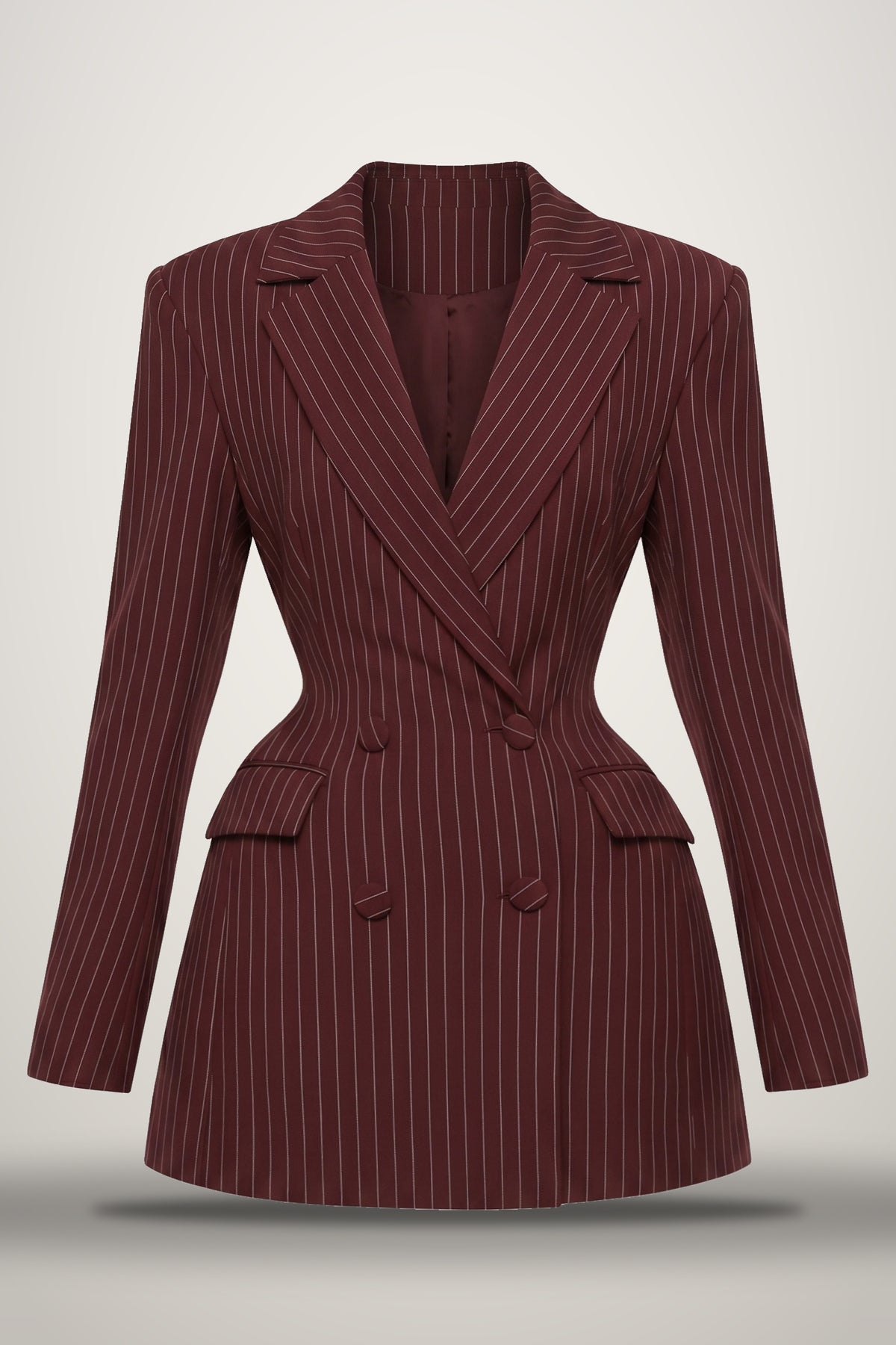 Strap Dress Jacket in maroon