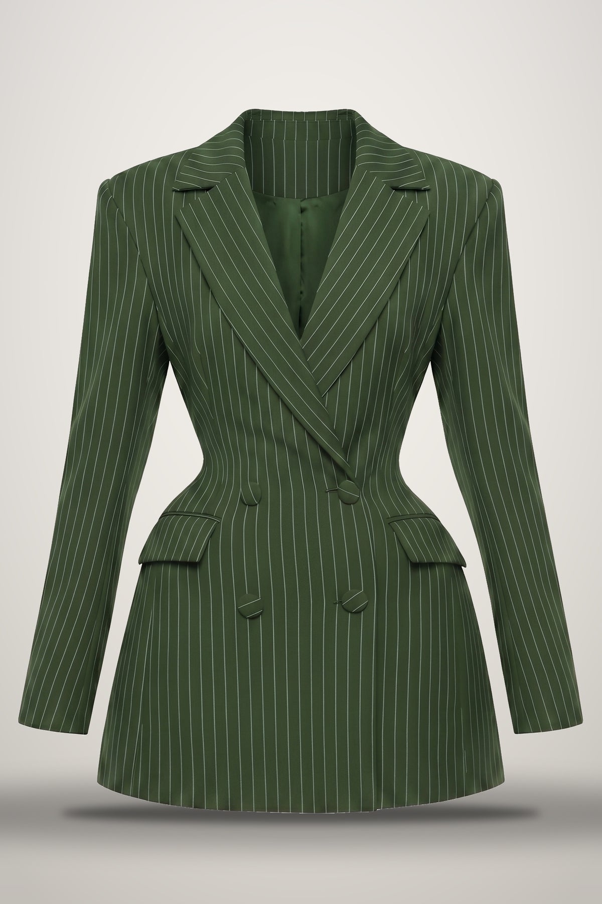 Strap Dress Jacket in dark green