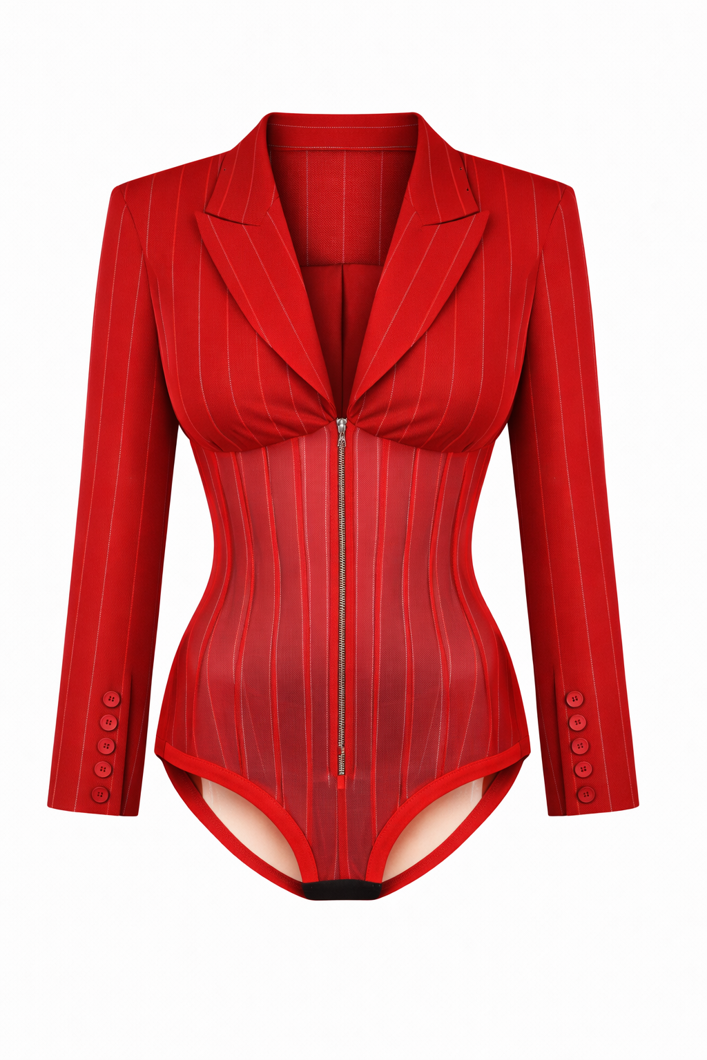 Striped corset jacket